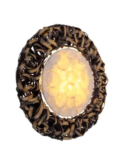 LED Wandleuchte in schwarz - (L)50 cm x (B)50 cm x (H)12 cm - EEK A