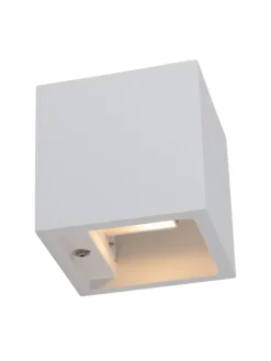 LED Wandleuchte in weiß - (L)11.5 cm x (B)11.5 cm x (H)11.5 cm - EEK G