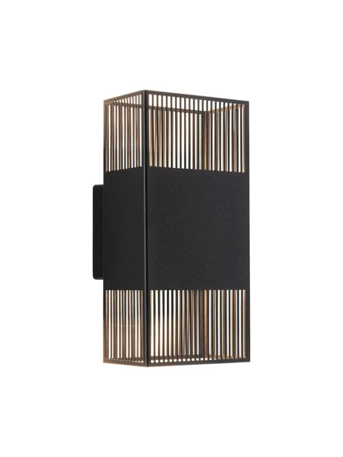 LED Wandleuchte Tharin IP44 3000K 120x104mm 2x3,7W Schwarz