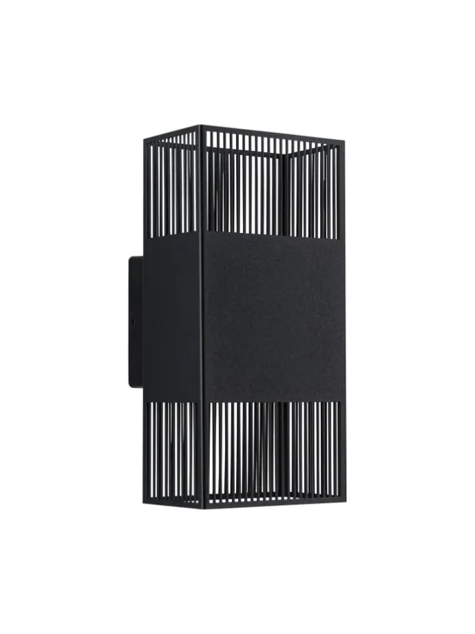 LED Wandleuchte Tharin IP44 3000K 120x104mm 2x3,7W Schwarz