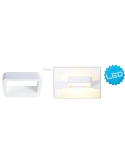 LED Wandleuchte "WANNA" in weiß - (L)20 cm x (B)12 cm x (H)5 cm - EEK G