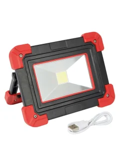 LED-Arbeitsleuchte in Rot/ Schwarz - (B)18,5 x (H)14,2 x (T)5,5 cm