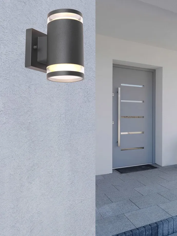 LED-Außenleuchte "Alcala" in Schwarz - (B)10 x (H)16,5 cm