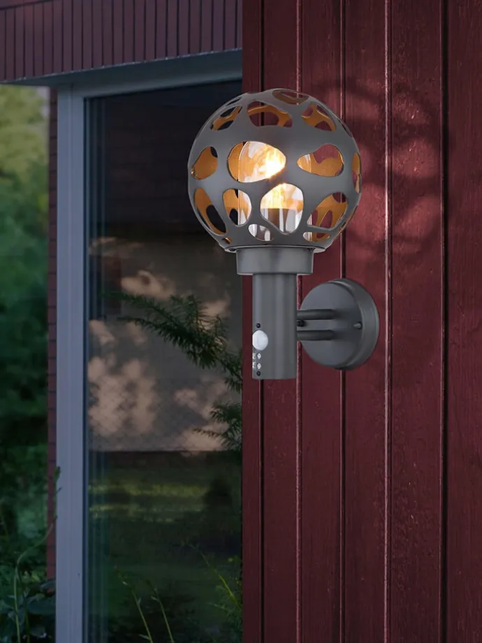 LED-Außenleuchte "Hilario" in Schwarz - (B)20 x (H)32 cm