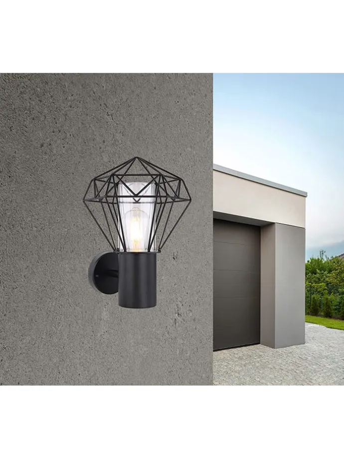 LED-Außenleuchte "Horace" in Schwarz - (B)22,5 x (H)31 cm