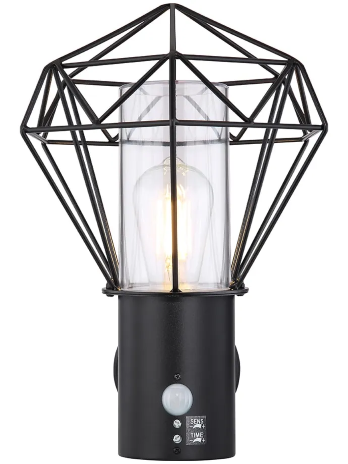 LED-Außenleuchte in Schwarz - (B)22,5 x (H)34 cm