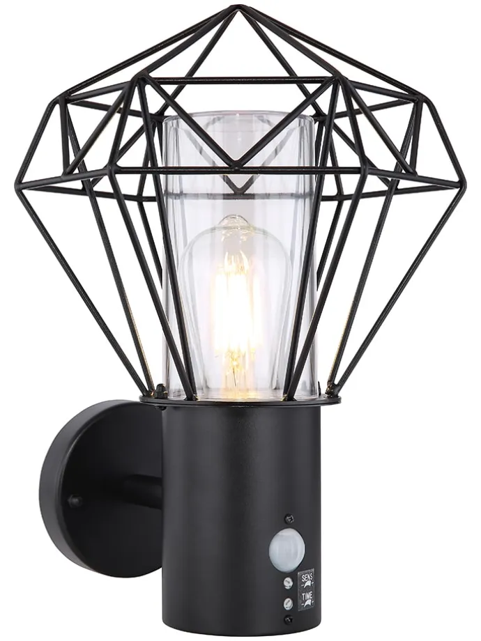 LED-Außenleuchte in Schwarz - (B)22,5 x (H)34 cm