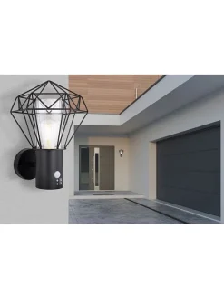 LED-Außenleuchte in Schwarz - (B)22,5 x (H)34 cm