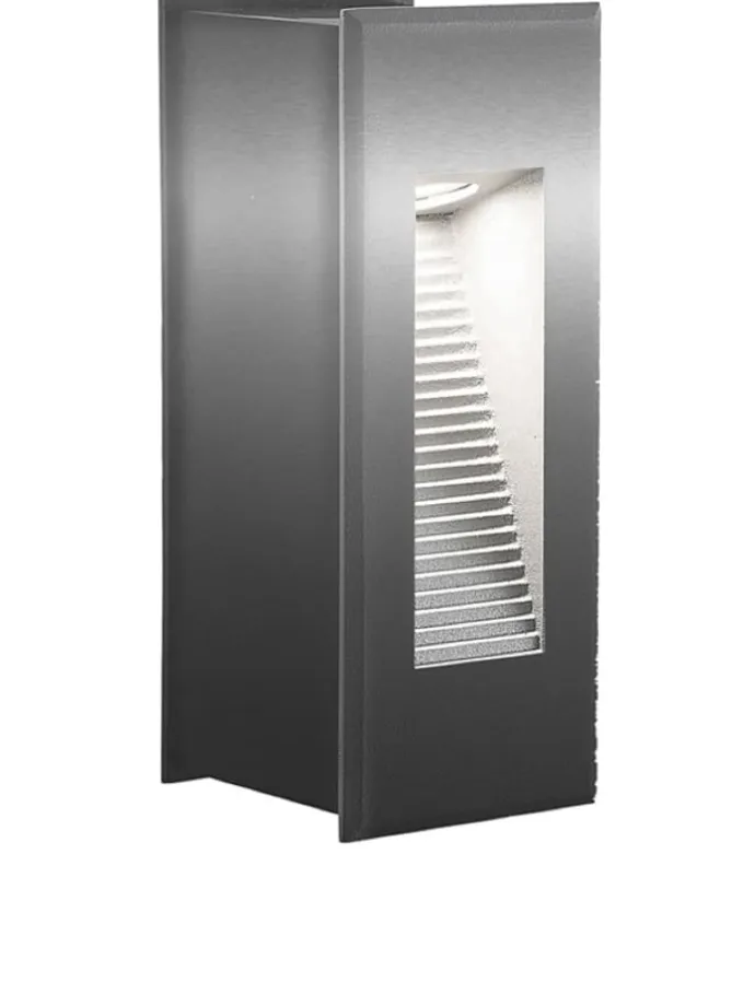 LED-Außenleuchte in Silber - EEK A - (B)6,6 x (H)17,1 cm