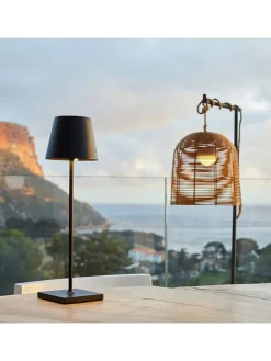 LED-Außenleuchte "Kelly" in Schwarz - (H)38 x Ø 10 cm