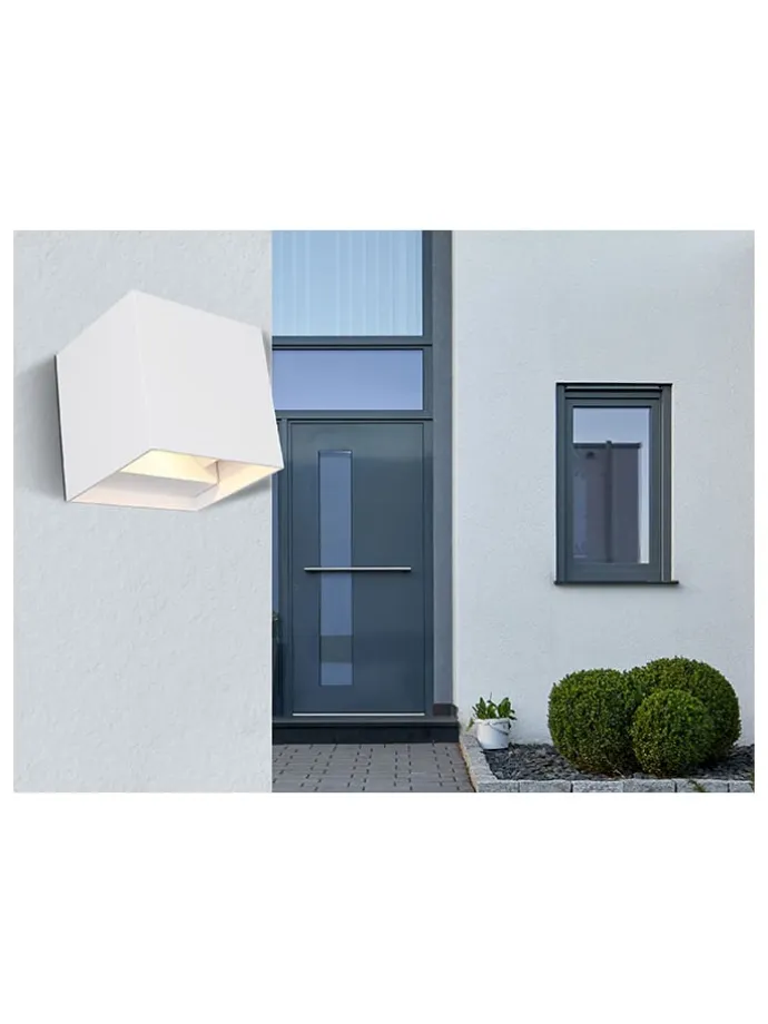 LED-Außenleuchte "Veronika" in Weiß - (B)10 x (H)10 x (T)10 cm