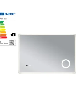 LED-Badezimmerspiegel Racale in Weiß (H)70cm (B)100cm