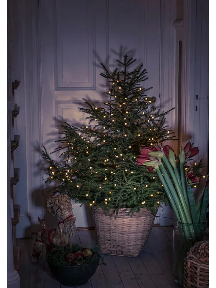 LED-Baummantel in Bernstein