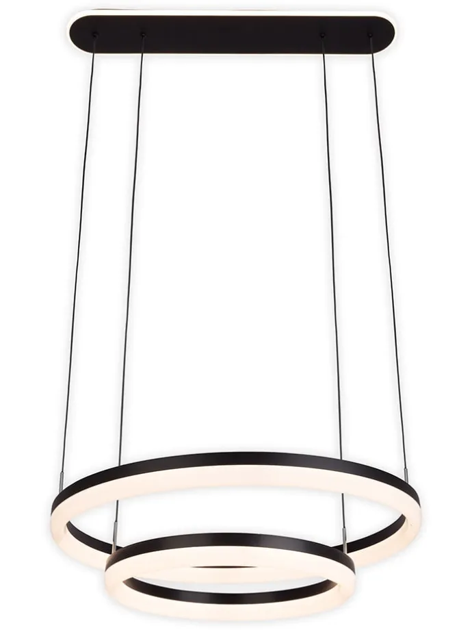 LED-CCT-Hängeleuchte "Circulo" in Schwarz/ Creme - EEK G (A bis G)
