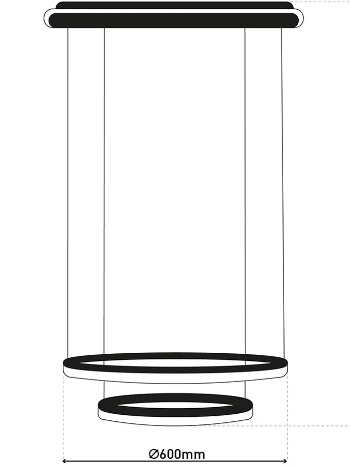 LED-CCT-Hängeleuchte "Circulo" in Schwarz/ Creme - EEK G (A bis G)
