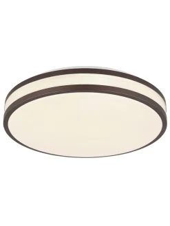 LED-Deckenleuchte "Betha" in Braun/ Weiß - (H)7 x Ø 34 cm