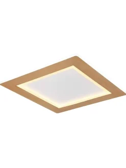 LED-Deckenleuchte "Clay" in Hellbraun - (B)40 x (H)40 cm