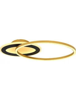 LED-Deckenleuchte in Gold - (B)53 x (H)7 x (T)23,5 cm