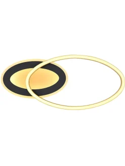 LED-Deckenleuchte in Gold - (B)53 x (H)7 x (T)23,5 cm