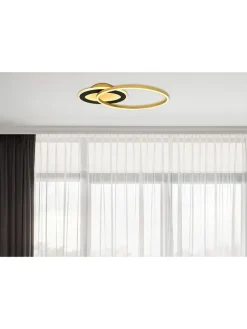 LED-Deckenleuchte in Gold - (B)53 x (H)7 x (T)23,5 cm