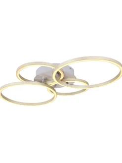 LED-Deckenleuchte in Gold - (B)65,5 x (H)7,5 x (T)40,6 cm