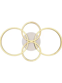 LED-Deckenleuchte in Gold - (B)65,5 x (H)7,5 x (T)40,6 cm