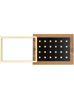 LED-Deckenleuchte in Hellbraun - (B)63,5 x (H)8,5 x (T)27,7 cm