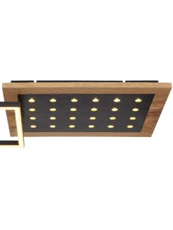 LED-Deckenleuchte in Hellbraun - (B)63,5 x (H)8,5 x (T)27,7 cm