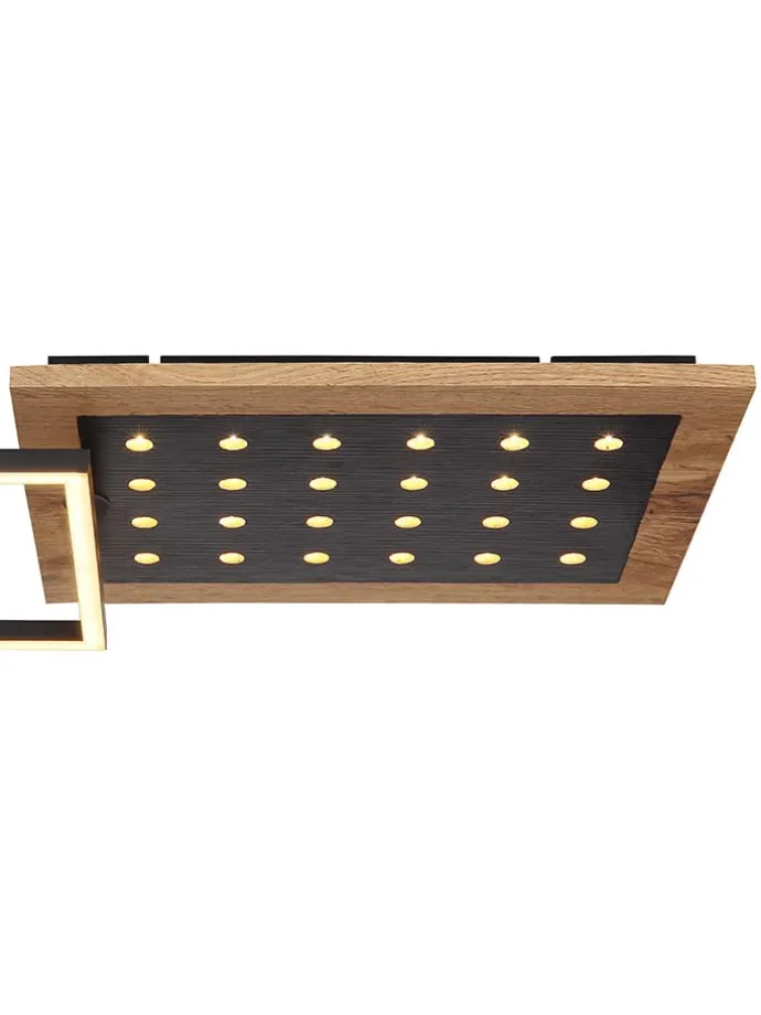 LED-Deckenleuchte in Hellbraun - (B)63,5 x (H)8,5 x (T)27,7 cm