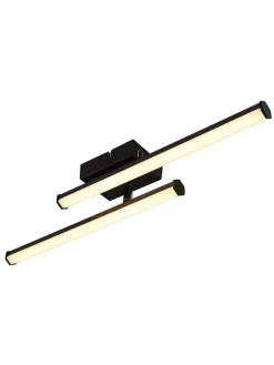 LED-Deckenleuchte "Kirina" in Schwarz - (B)50 x (H)8,4 x (T)7 cm