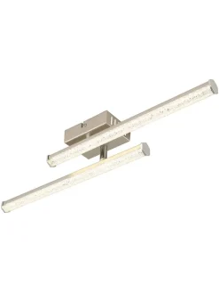 LED-Deckenleuchte "Kirina" in Silber - (B)50 x (H)8,4 x (T)7 cm