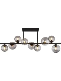LED-Deckenleuchte "Riha" in Schwarz/ Grau - (B)87 cm