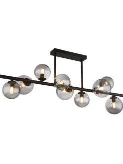 LED-Deckenleuchte "Riha" in Schwarz/ Grau - (B)87 cm