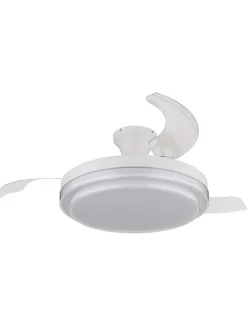 LED-Deckenventilator "Beliz" in Weiß - (H)27,5 x Ø 10,6 cm