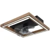 LED-Deckenventilator "Celinata" in Schwarz/ Braun - (B)44 x (H)13,5 cm