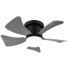 LED-Deckenventilator "Hinea" in Schwarz - (H)13 x Ø 40,6 cm