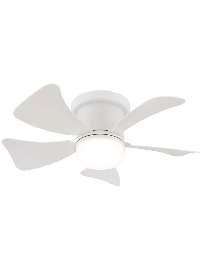 LED-Deckenventilator "Hinea" in Weiß - (H)13 x Ø 40,6 cm