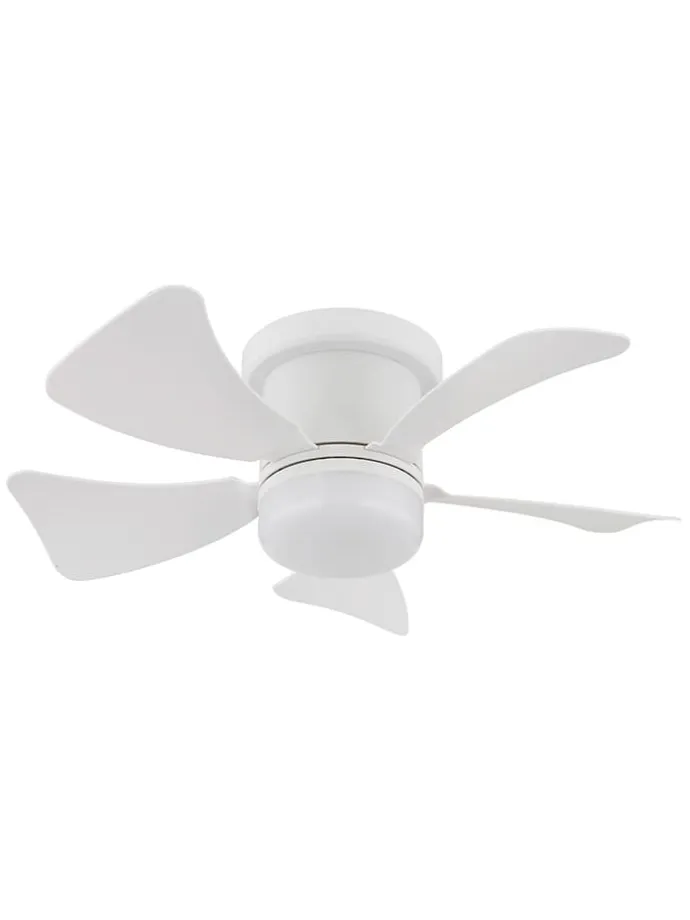 LED-Deckenventilator "Hinea" in Weiß - (H)13 x Ø 40,6 cm