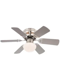 LED-Deckenventilator in Braun/ Grau - (B)76 x (H)28cm