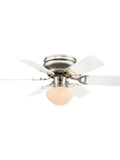 LED-Deckenventilator in Weiß - (H)28 x Ø 76 cm