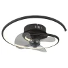 LED-Deckenventilator "Koren" in Schwarz - (H)13,9 x Ø 45 cm