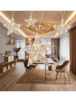 LED-Dekoanhänger in Weiß - Ø 30 cm