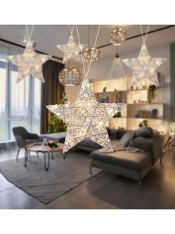 LED-Dekoanhänger in Weiß - Ø 30 cm