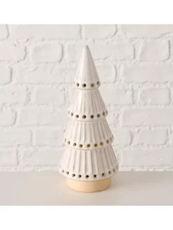 LED-Dekoaufsteller "Brescia" in Creme/ Beige - (B)9 x (H)21 x (T)9 cm