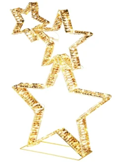 LED-Dekoaufsteller in Gold - (H)80 x (T)10 cm