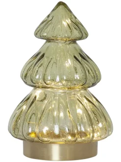 LED-Dekofigur "Abete" in Grün - (H)18 cm