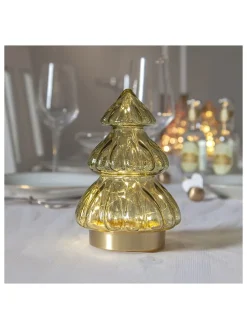 LED-Dekofigur "Abete" in Grün - (H)18 cm