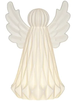 LED-Dekofigur "Vinter" in Weiß - (B)13 x (H)19 cm