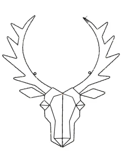 LED-Dekohänger "Cupid" in Schwarz - (B)52 x (H)57 cm