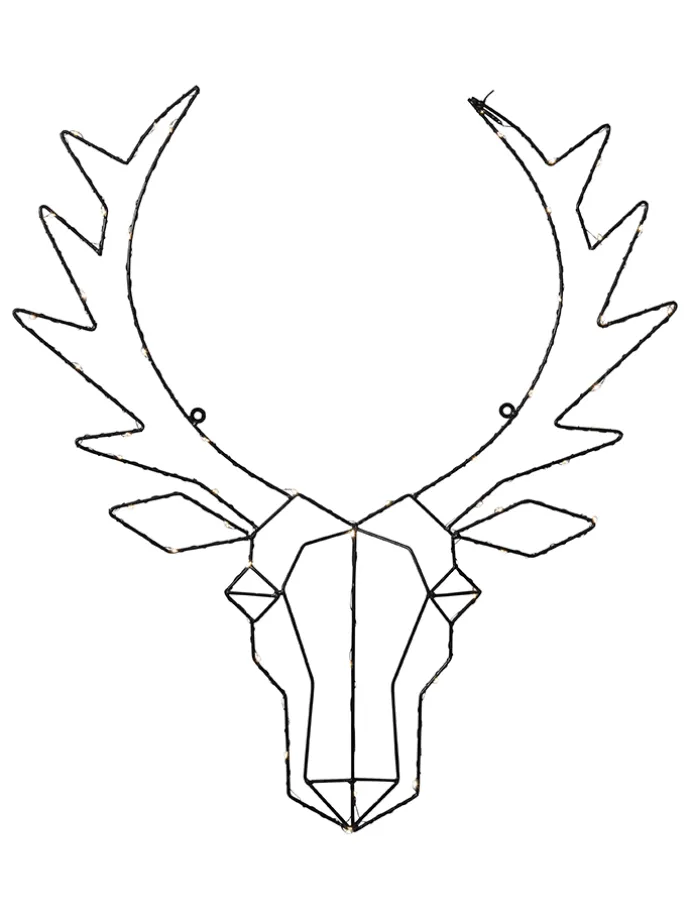 LED-Dekohänger "Cupid" in Schwarz - (B)52 x (H)57 cm